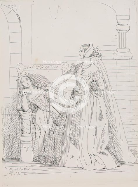 Leonore And Imperiale, (ASE 27), 1841. Creator: Queen Victoria.