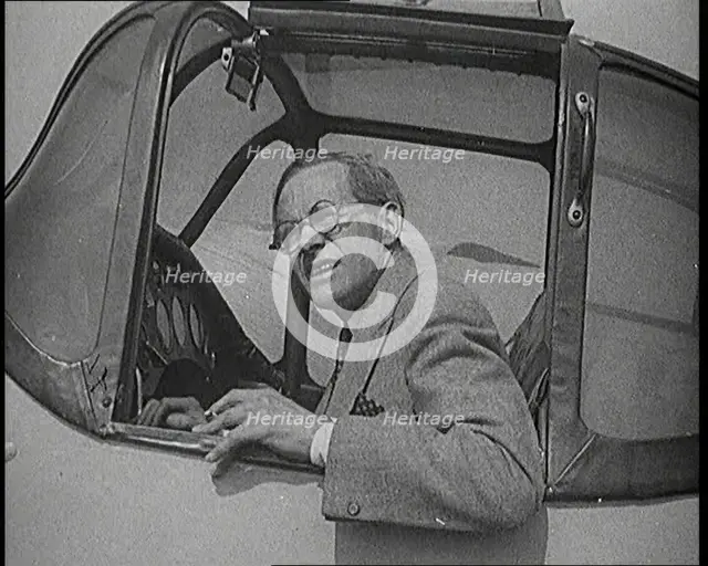 Leonard Warden Bonney On Board the 'Bonney Gull', 1920s. Creator: British Pathe Ltd.