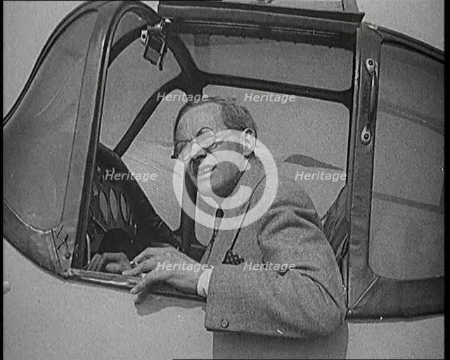 Leonard Warden Bonney On Board the 'Bonney Gull', 1920s. Creator: British Pathe Ltd.