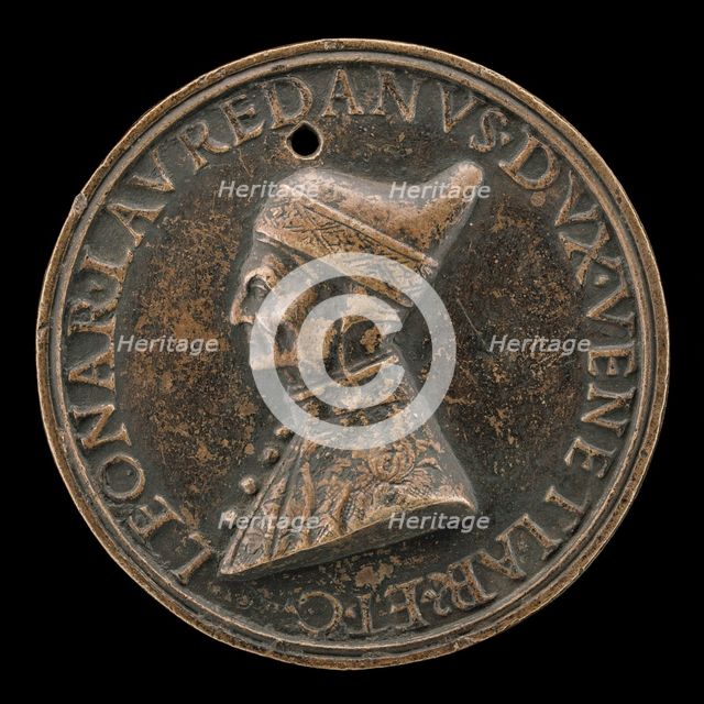 Leonardo Loredano, 1436-1521, Doge of Venice 1501 [obverse], 1501/1510. Creator: Unknown.