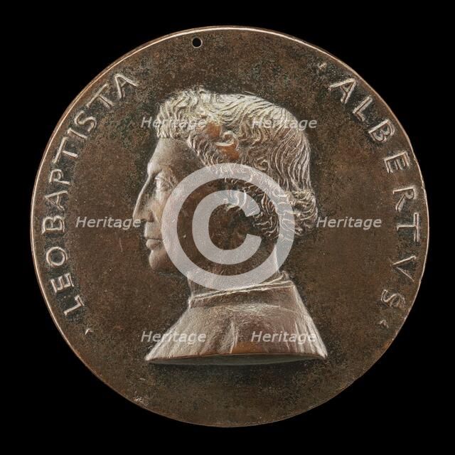 Leone Battista Alberti, 1404-1472, Architect and Writer on Art and Science [obverse], 1446/1450. Creator: Matteo di Andrea de Pasti.
