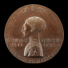 Leonello d'Este, 1407-1450, Marquess of Ferrara 1441 [obverse], 1444. Creator: Pisanello