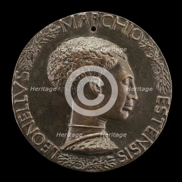 Leonello d'Este, 1407-1450, Marquess of Ferrara 1441 [obverse], c. 1440/1444. Creator: Pisanello.