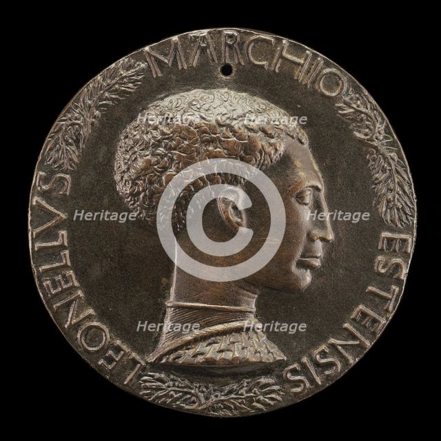 Leonello d'Este, 1407-1450, Marquess of Ferrara 1441 [obverse], c. 1440/1444. Creator: Pisanello.
