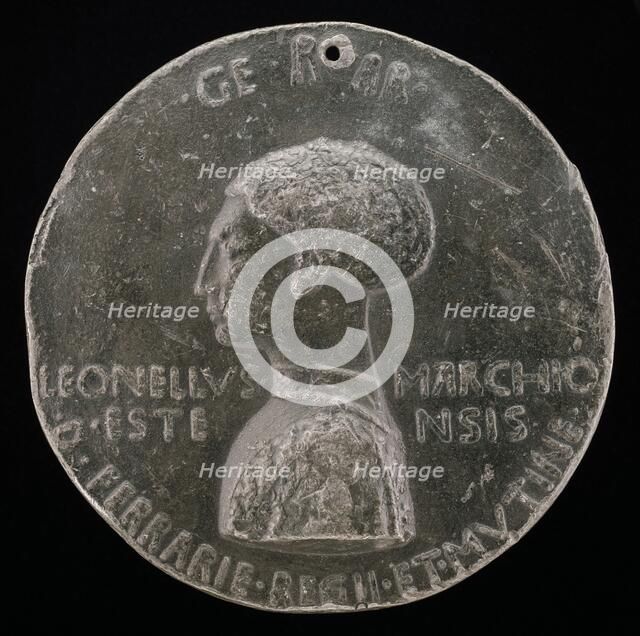 Leonello d'Este, 1407-1450, Marquess of Ferrara 1441 [obverse], 1444. Creator: Pisanello.