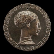 Leonello d'Este, 1407-1450, Marquess of Ferrara 1441 [obverse], c. 1440/1444. Creator: Pisanello
