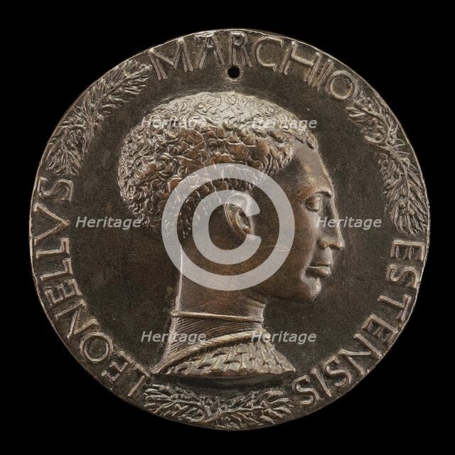 Leonello d'Este, 1407-1450, Marquess of Ferrara 1441 [obverse], c. 1440/1444. Creator: Pisanello.