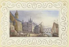 Leonhardskirche and Saalhof, Frankfurt am Main, mid-late 19th century. Creator: Josephine Brentano