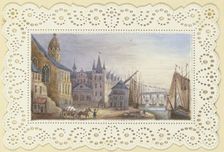 Leonhardskirche and Saalhof, Frankfurt am Main, mid-late 19th century. Creator: Josephine Brentano