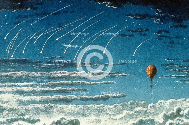 Leonid meteor shower, 1870. Creator: Unknown.