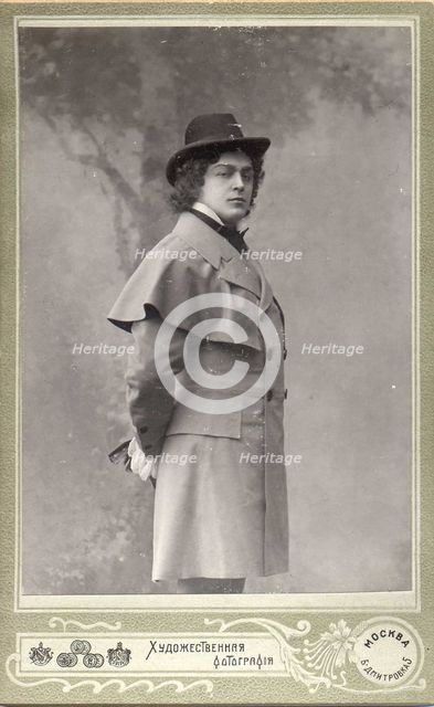 Leonid Sobinov as Lensky in opera Eugene Onegin by Pyotr Tchaikovsky, 1900s.
