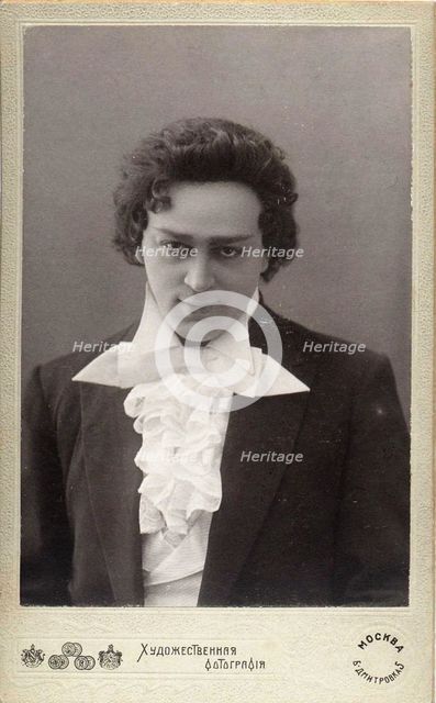 Leonid Sobinov as Lensky in opera Eugene Onegin by Pyotr Tchaikovsky, 1900s.