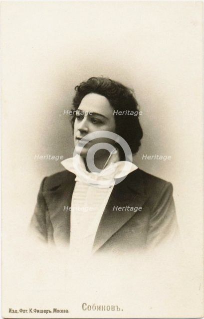 Leonid Sobinov as Lensky in opera Eugene Onegin by Pyotr Tchaikovsky, 1900s.