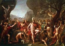 Leonidas at Thermopylae 5th century BC, (c1814). Artist: Jacques-Louis David