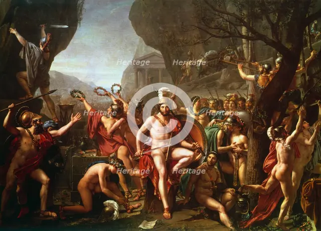 'Leonidas at Thermopylae', 5th century BC, (c1814). Artist: Jacques-Louis David