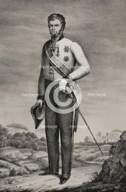 Leopold II, (1797-1870), Grand Duke of Tuscany (1824-1859), 1852. Creator: Julio Donón.