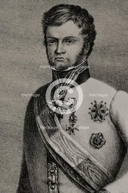 Leopold II, (1797-1870), Grand Duke of Tuscany (1824-1859), 1852. Detail. Creator: Julio Donón.