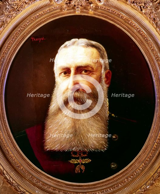 Leopold II, King of Belgium, 1865-1909 Artist: Pierre Tossyn