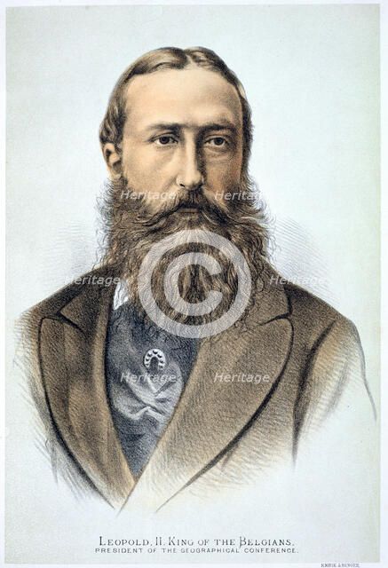 Leopold II, King of the Belgians, 19th century. Artist: Unknown