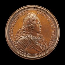 Leopold Joseph I, 1679-1729, Duke of Lorraine 1697 [obverse], 1727. Creator: Ferdinand de Saint-Urbain