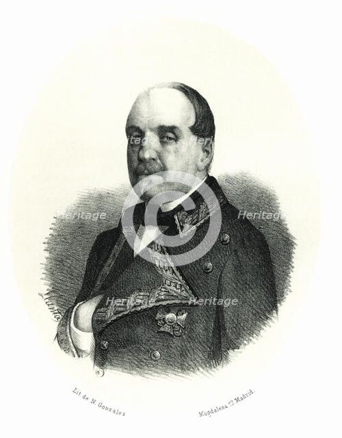 Leopoldo O'Donnell (1809-1867), general lieutenant in the army of Isabella II during the 1st Car…