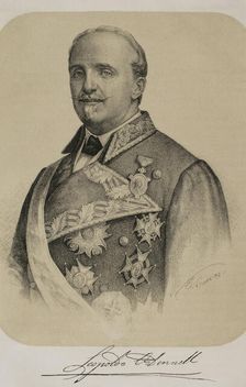 Leopoldo O'Donnell (1809-1867), Spanish military and politician, 1869. Creator: Jose Cuevas