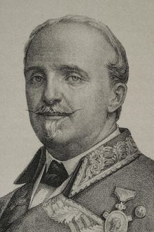 Leopoldo O'Donnell (1809-1867), Spanish military and politician, 1869. Detail. Creator: Jose Cuevas