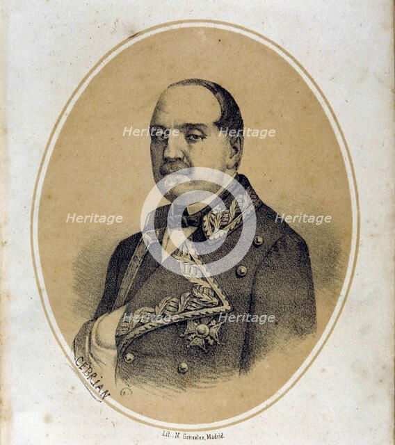 Leopoldo O'Donnell (1809-1867) Spanish politician and military.