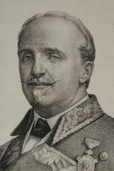Leopoldo O'Donnell (1809-1867), Spanish military and politician, 1869. Detail. Creator: Jose Cuevas