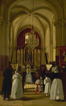 Leopoldine's first communion at Fourqueux, September 8, 1836, 1836. Creator: Auguste de Chatillon