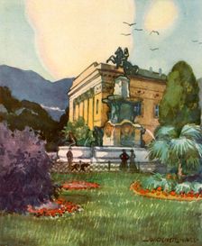 Leopoldsbrunnen und Stadttheater (Leopold's fountain and city theater), c1929. Creator: Unknown