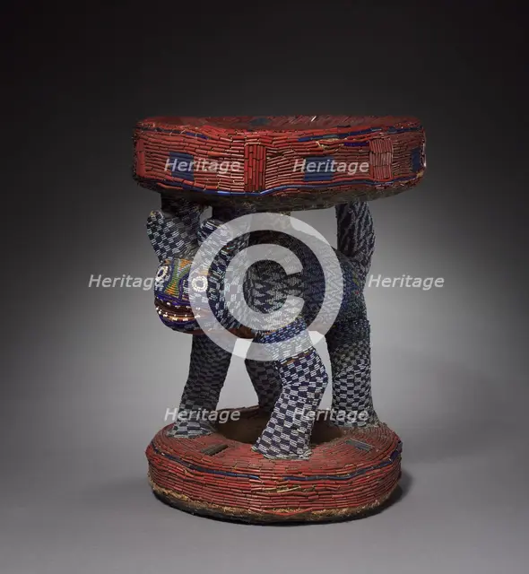 Leopard Caryatid Stool , possibly 1800s. Creator: Unknown.