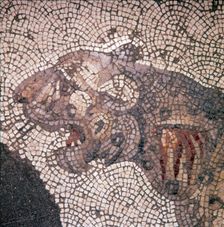 Leopard Mosaic detail, Great Palace, Istanbul, c4th-6th century