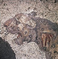 Leopard Mosaic detail, Great Palace, Istanbul, c4th-6th century