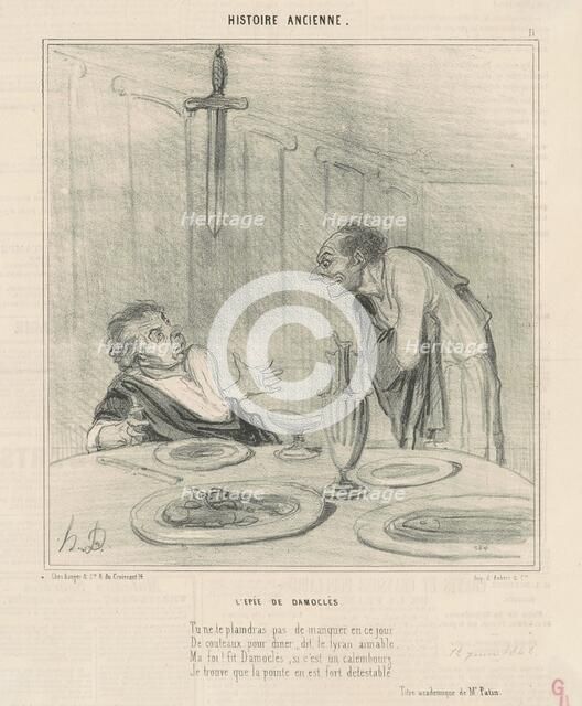 L'épée de Damoclès, c1842.  Creator: Honore Daumier.