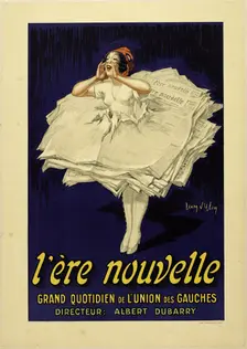 L'Ere nouvelle grand quotidien de l'Union des Gauches, c.1922. Creator: D'Ylen, Jean (1886-1938)