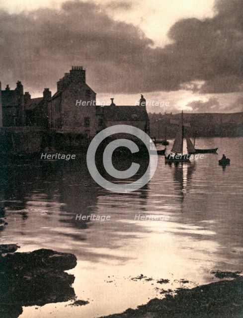 Lerwick Harbour, Shetland, Scotland, 1924-1926.Artist: JD Rattar