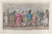 Les Musards de la Rue du Coq à Paris (Dawdlers of the Rue Coq), ca. 1810., ca. 1810. Creator: Thomas Rowlandson