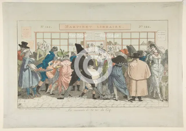 Les Musards de la Rue du Coq (Dawdlers of the Rue du Coq), 1805. Creator: Pierre Nolasque Bergeret.