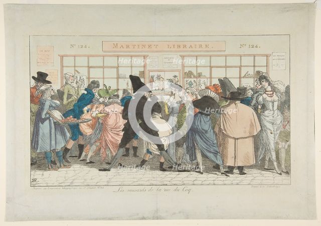 Les Musards de la Rue du Coq (Dawdlers of the Rue du Coq), 1805. Creator: Pierre Nolasque Bergeret.