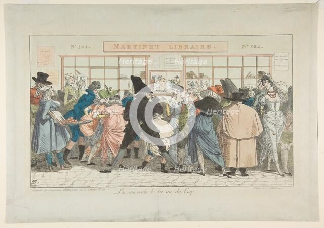 Les Musards de la Rue du Coq (Dawdlers of the Rue du Coq), 1805. Creator: Pierre Nolasque Bergeret.