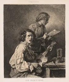 Les Musiciens (The Singers), 1845. Creator: Charles Emile Jacque