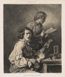 Les Musiciens (The Singers), 1845. Creator: Charles Emile Jacque