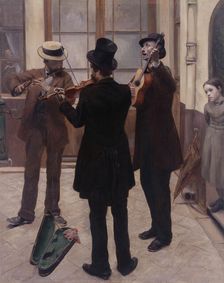 Les Musiciens (Musicians in a courtyard), 1883