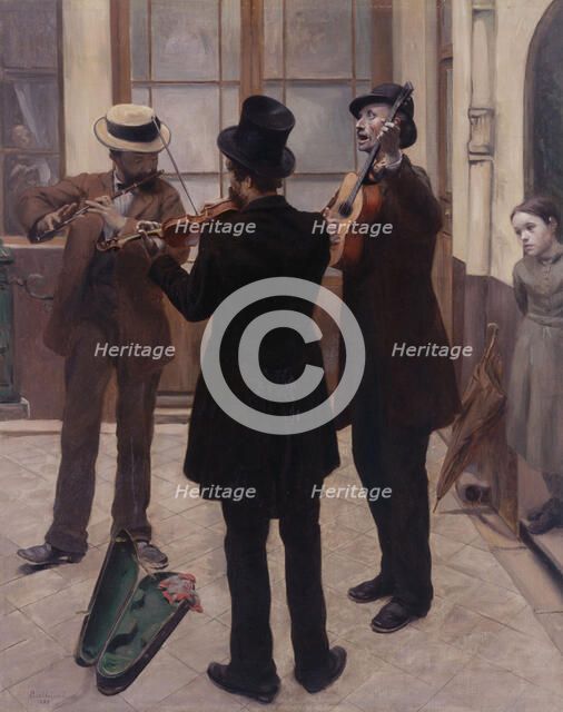 Les Musiciens (Musicians in a courtyard), 1883.