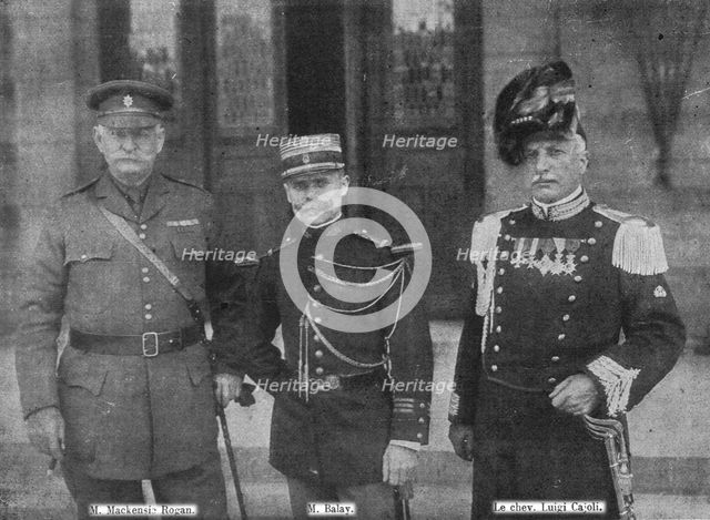 'Les Musiques des Trois Gardes; Les chefs d'orchestre des musiques des trois gardes', c1916. Creator: Unknown.