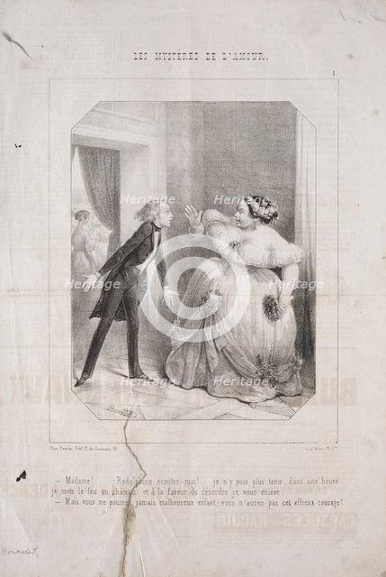 Les Mystères de lamour: No. 1. Creator: Joseph Guillaume Bourdet (French, 1799-1869).