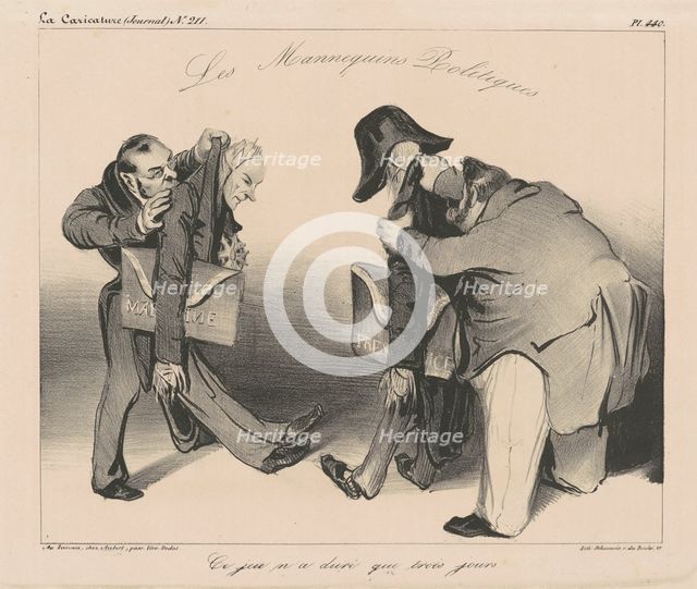 Les Mannequins Politiques, 19th century. Creator: Honore Daumier.