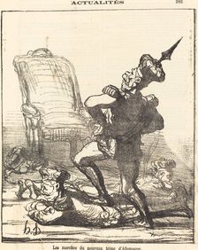 Les marches du nouveau trone d'Allemagne, 1871. Creator: Honore Daumier