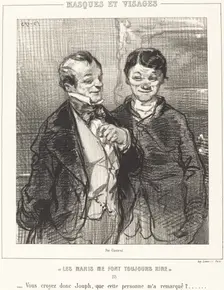 Les Maris me font toujours rire (Husbands Always Make Me Laugh), 1852/1853. Creator: Paul Gavarni